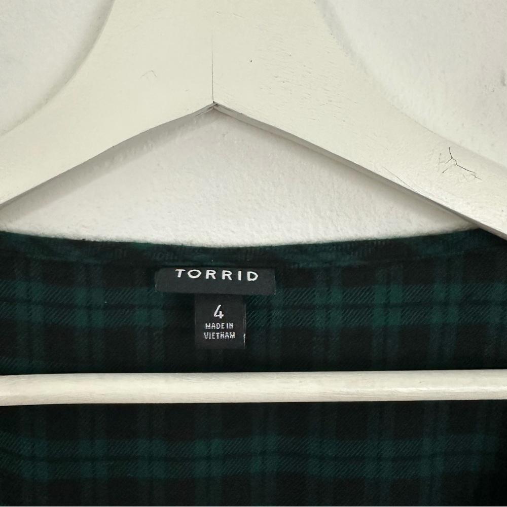 Torrid Women’s Plaid Fit And Flare Softest Flannel Tunic Size 3 - Picture 3 of 5